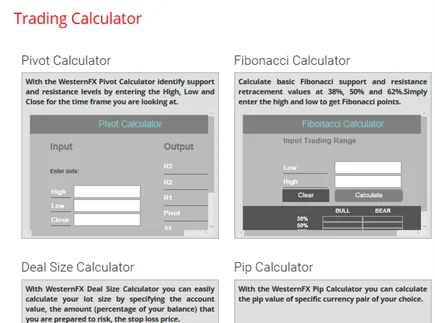 WesternFX Calculators