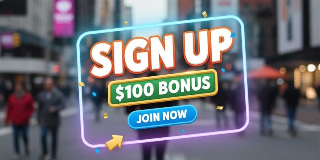 Sign up $100 Bonus